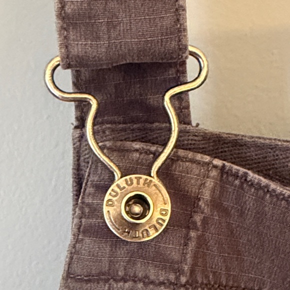 Charcoal Gray Button-Up Overall Dress Size L 2 Large Front Pockets  MIDI Length - Picture 3 of 10